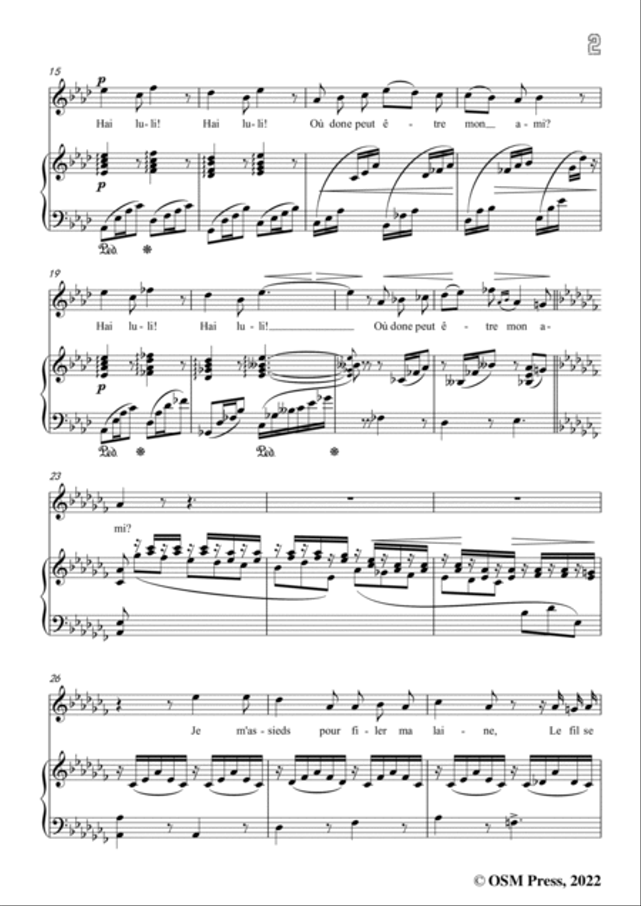 Pauline Viardot-Hai Luli!,VWV 1106,in a flat minor,from '6 Mélodies et une havanaise' Voice scores gallery preview page 3
