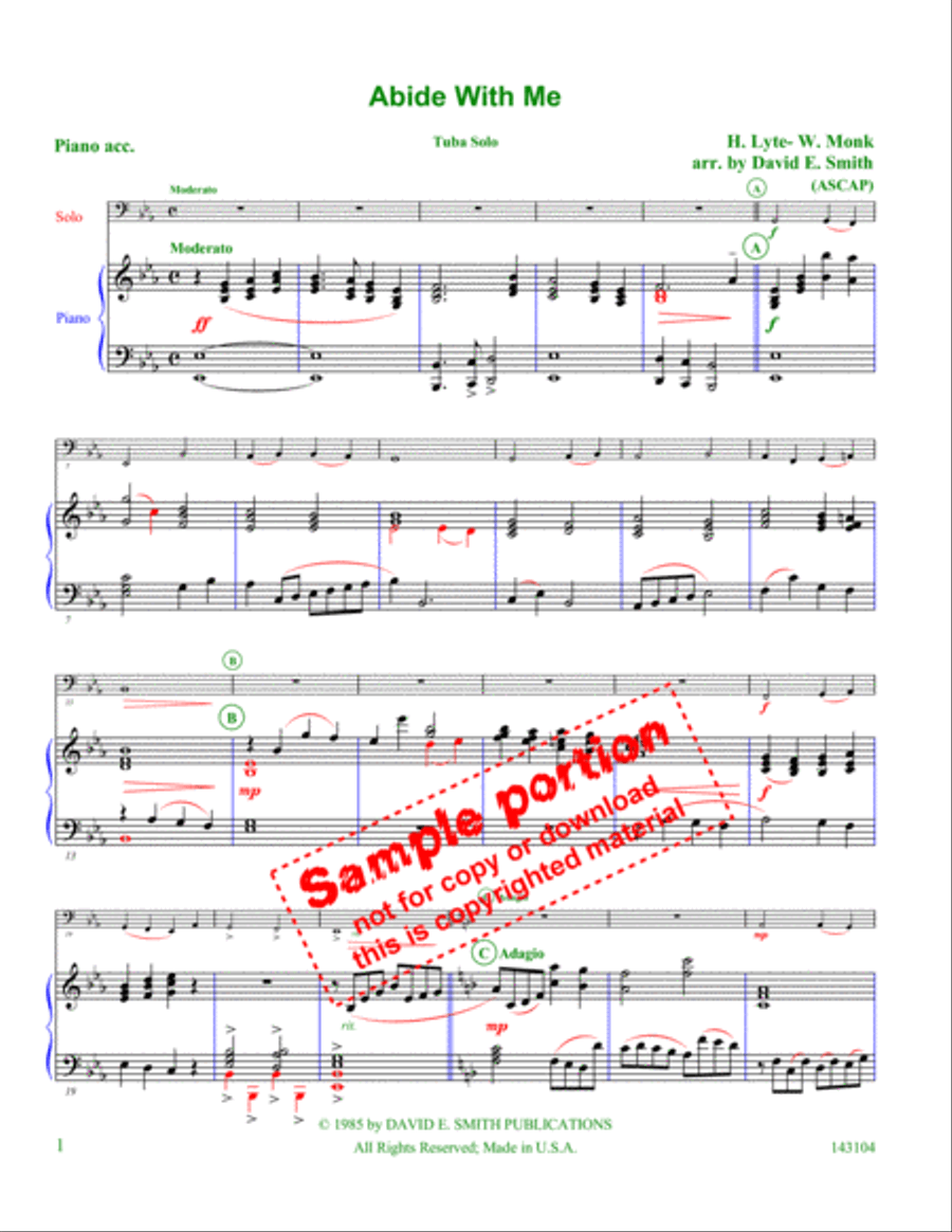 Abide With Me Flute scores gallery preview page 2