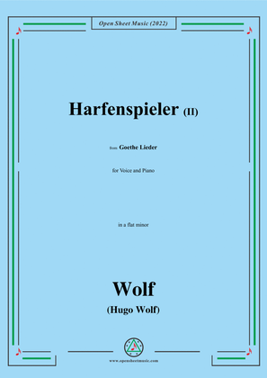 Book cover for Wolf-Harfenspieler II,in a flat minor,IHW10 No.2