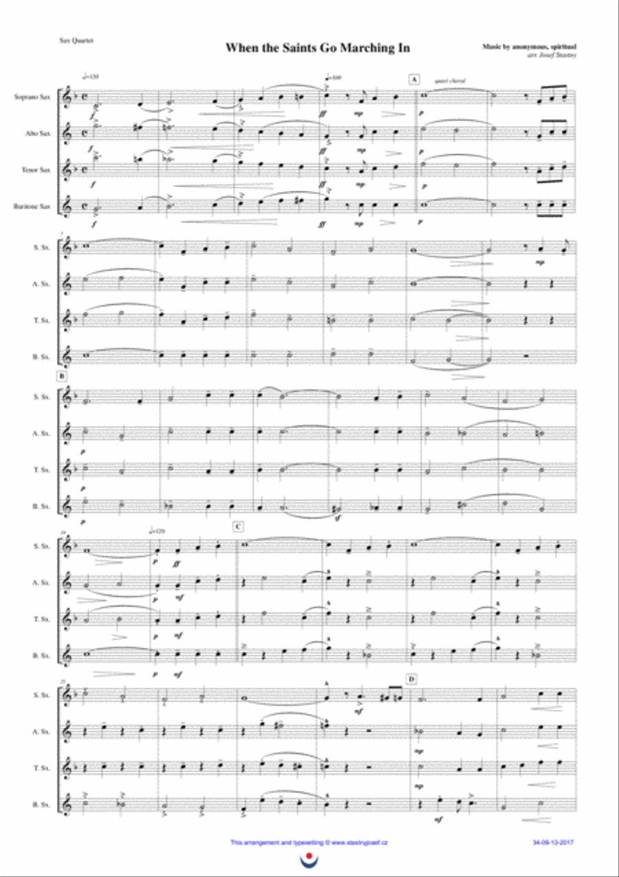 When the Saints Go Marching In Small Ensemble scores gallery preview page 1