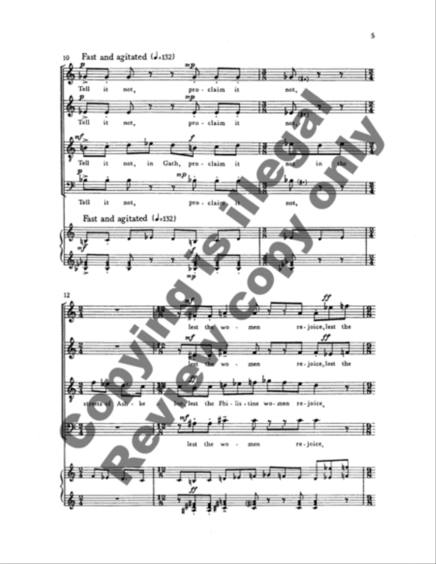 The Lament of David The Lament of David 4-Part scores gallery preview page 11
