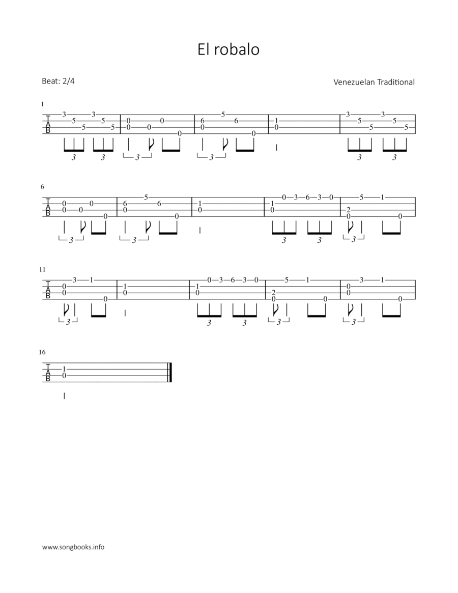 El robalo Ukulele scores gallery preview page 1