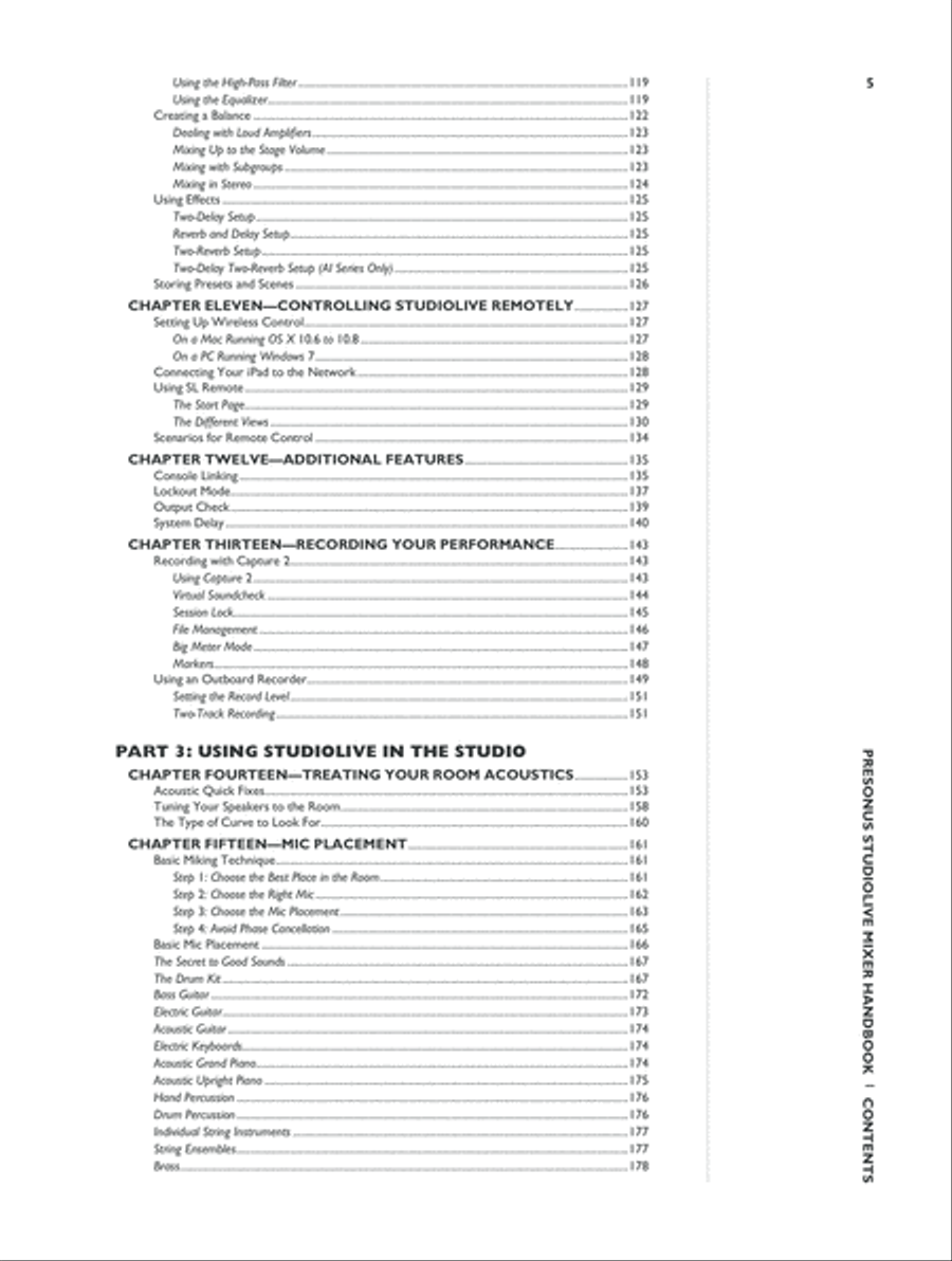 PreSonus StudioLive Mixer Handbook Collection / Songbook scores gallery preview page 5