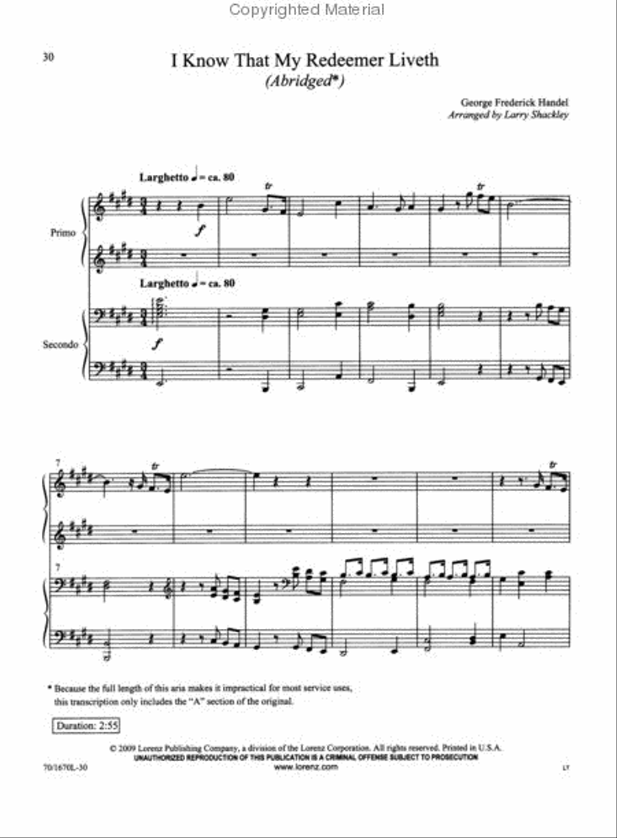 The Easter Messiah Piano Duet scores gallery preview page 3