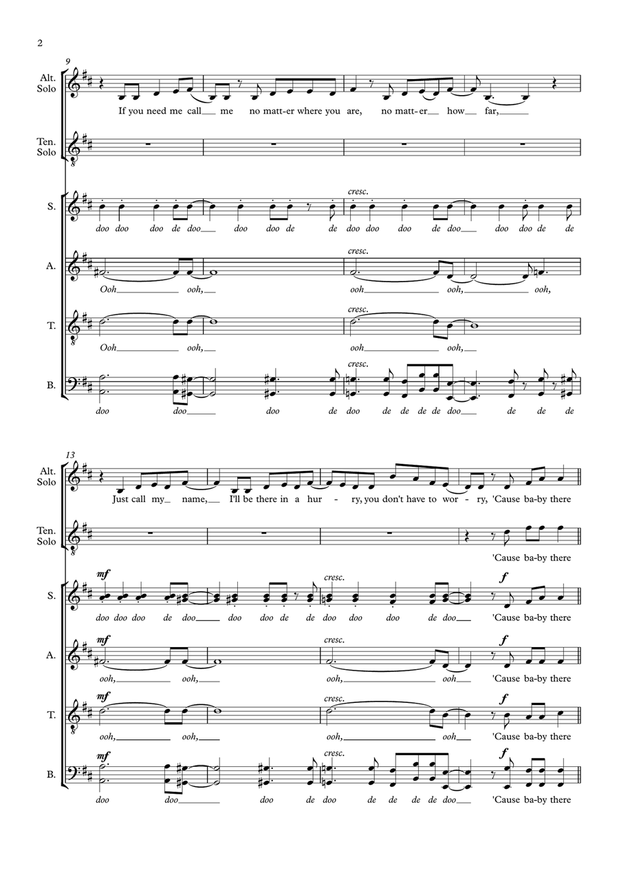 Ain't No Mountain High Enough Divisi scores gallery preview page 2