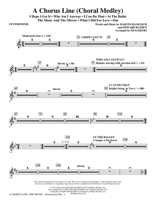 A Chorus Line (Medley) (arr. Ed Lojeski) - Synthesizer