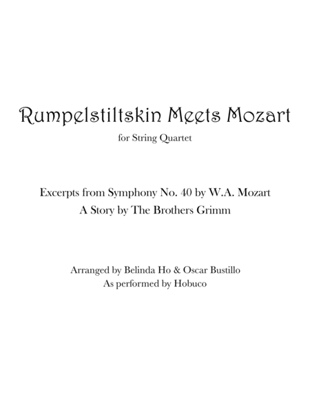 Rumpelstiltskin Meets Mozart for String Quartet image number null