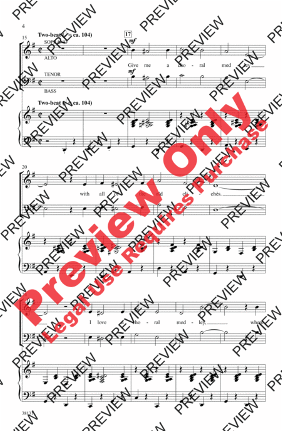 Give Me a Choral Medley! 4-Part scores gallery preview page 4