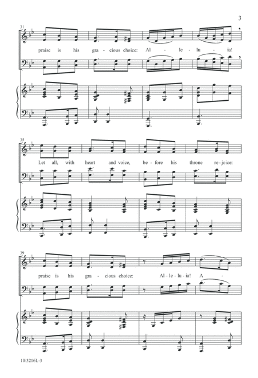 Loud Praise to Christ Our King 4-Part scores gallery preview page 3