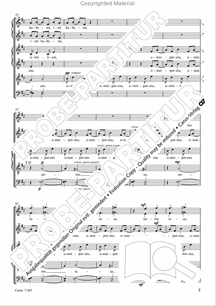 Dum medium silentium Dum medium silentium SSAATTBB scores gallery preview page 6