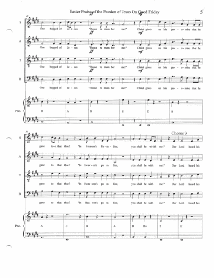 Easter Praise of the Passion of Jesus on Good Friday 4-Part scores gallery preview page 5