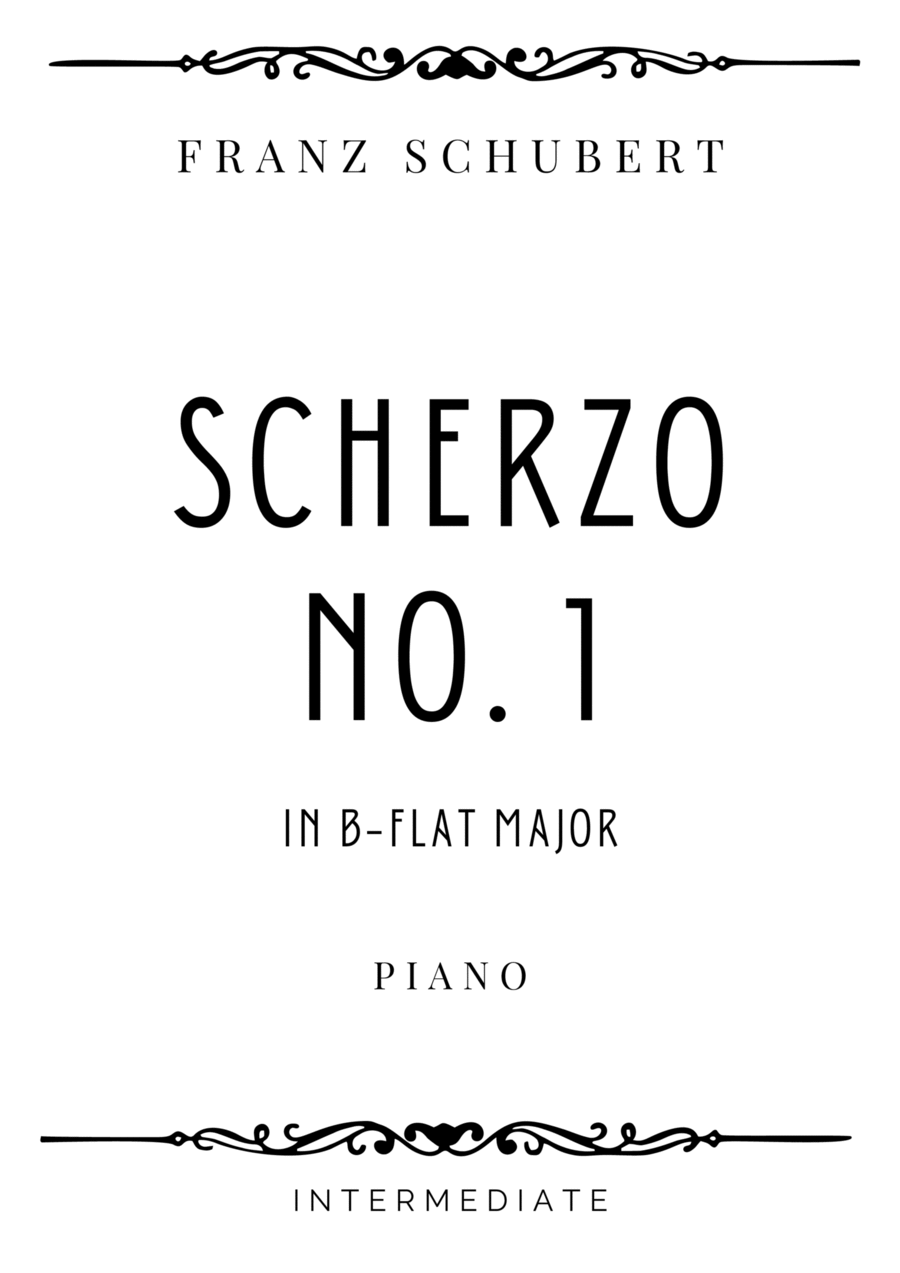 Schubert - Scherzo No. 1 in B Flat Major - Intermediate Chamber Music scores gallery preview page 1