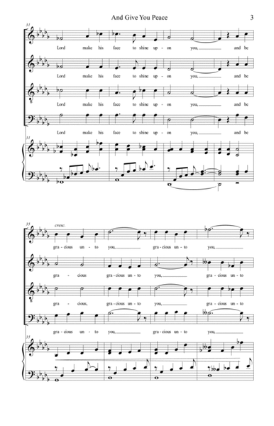 And Give You Peace (SATB/piano) by Brenda Portman