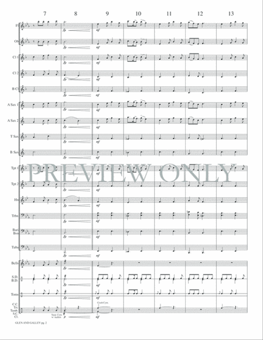 Glen and Galley Glen and Galley Concert Band scores gallery preview page 5