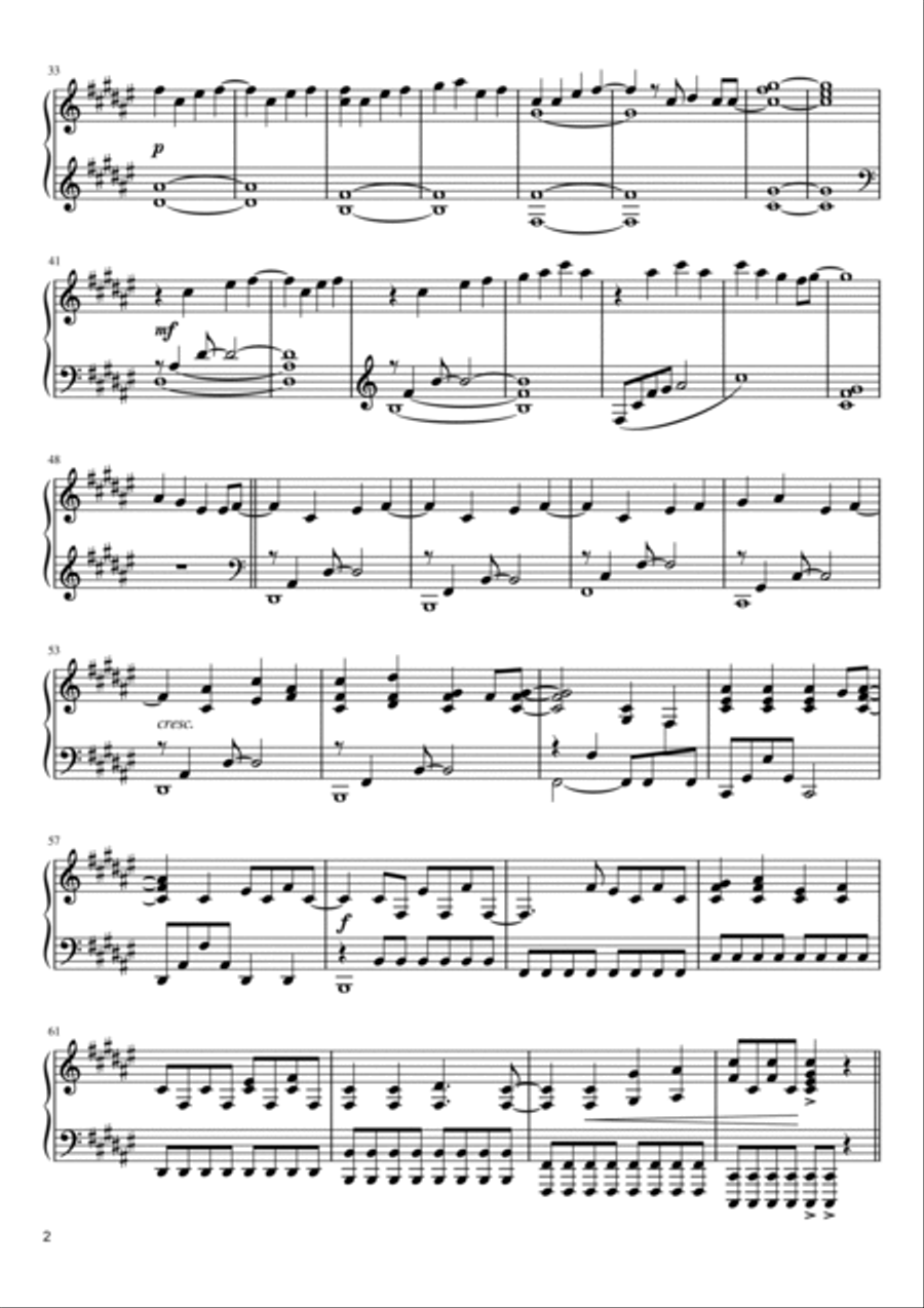 Love Is Gone Piano Solo scores gallery preview page 2