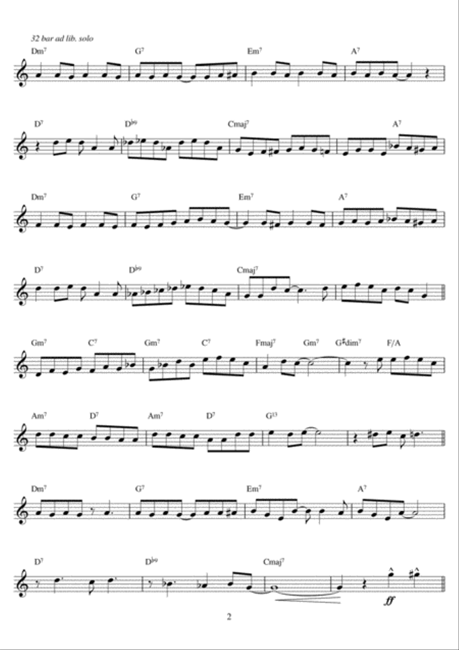 Satin Doll Flute Solo scores gallery preview page 2