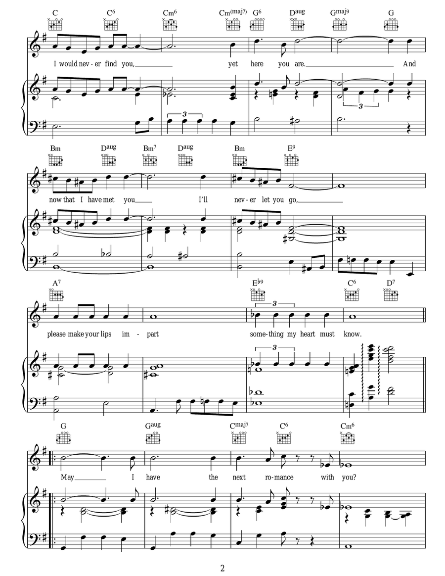 May I Have The Next Romance With You? Guitar scores gallery preview page 2