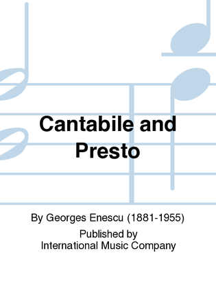 Book cover for Cantabile And Presto