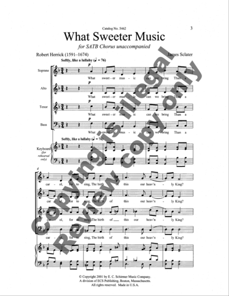 What Sweeter Music What Sweeter Music 4-Part scores gallery preview page 8