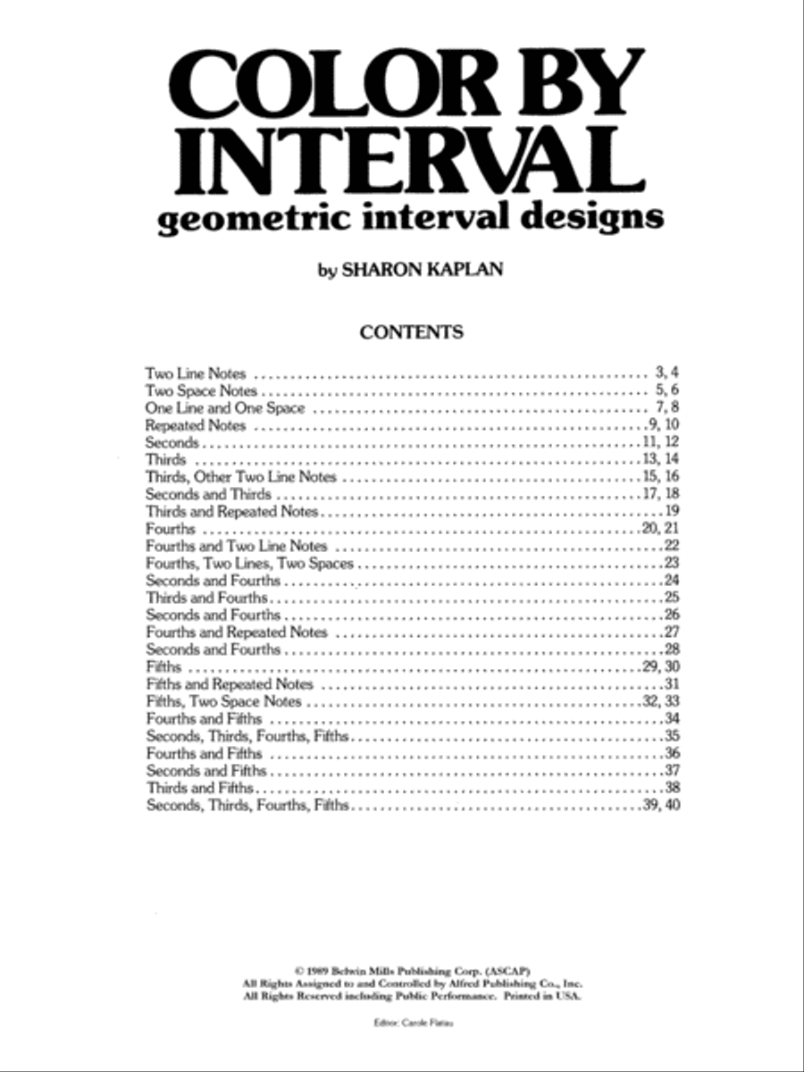 Color by Interval, Book 1 Piano Method scores gallery preview page 3