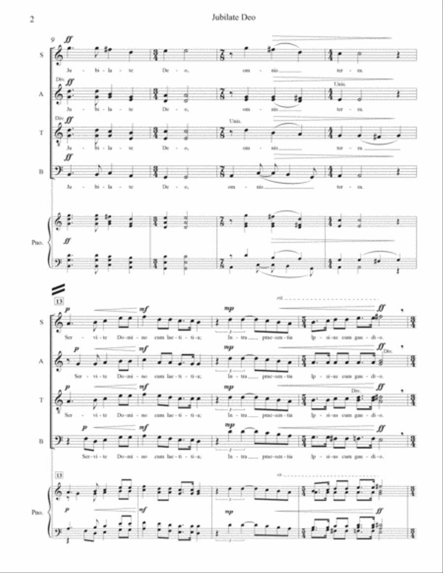 Jubilate Deo Divisi scores gallery preview page 6