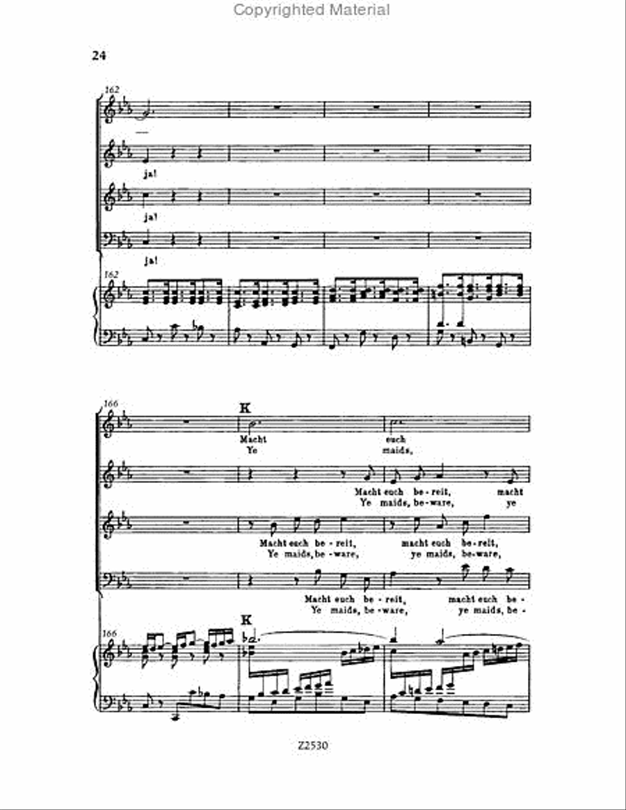 Wachet auf, ruft uns die Stimme, BWV 140 Choir scores gallery preview page 24