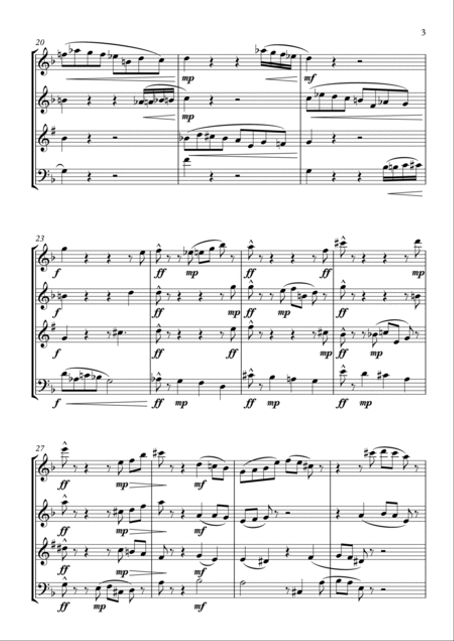 Part Exchange - Wind Quartet Woodwind Quartet scores gallery preview page 3