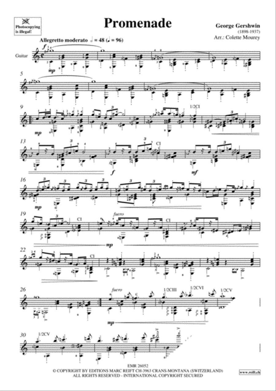 Promenade Electric Guitar scores gallery preview page 3