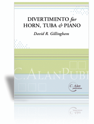 Book cover for Divertimento for Horn, Tuba & Piano (score & parts)
