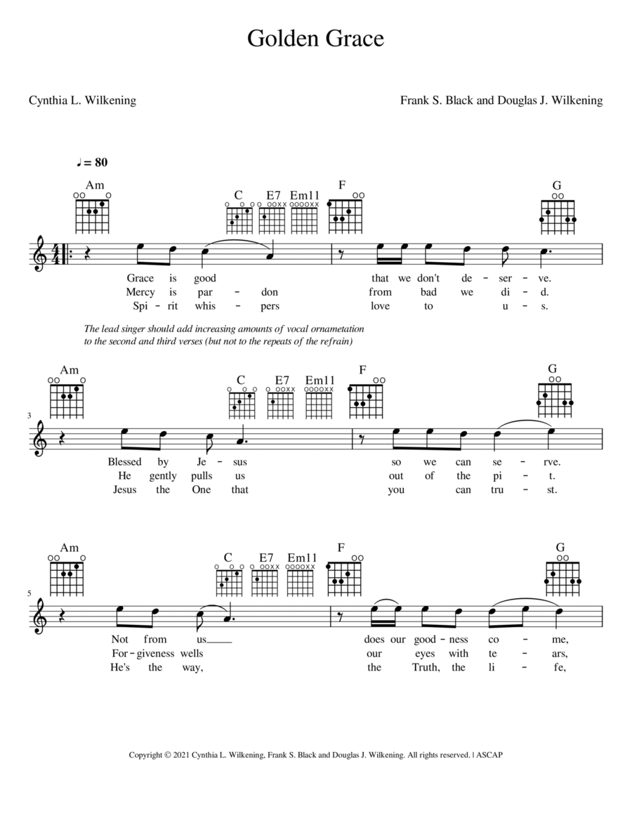 Golden Grace - Lead Sheet