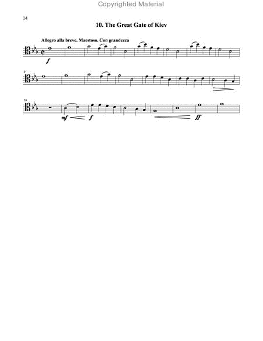 Pictures At An Exhibition for Trombone and Piano Piano Accompaniment scores gallery preview page 8