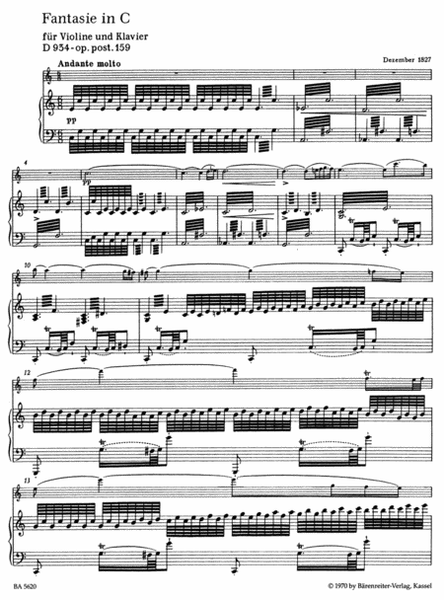 Fantasia for Violin and Piano C major, Op. post.159 D 934