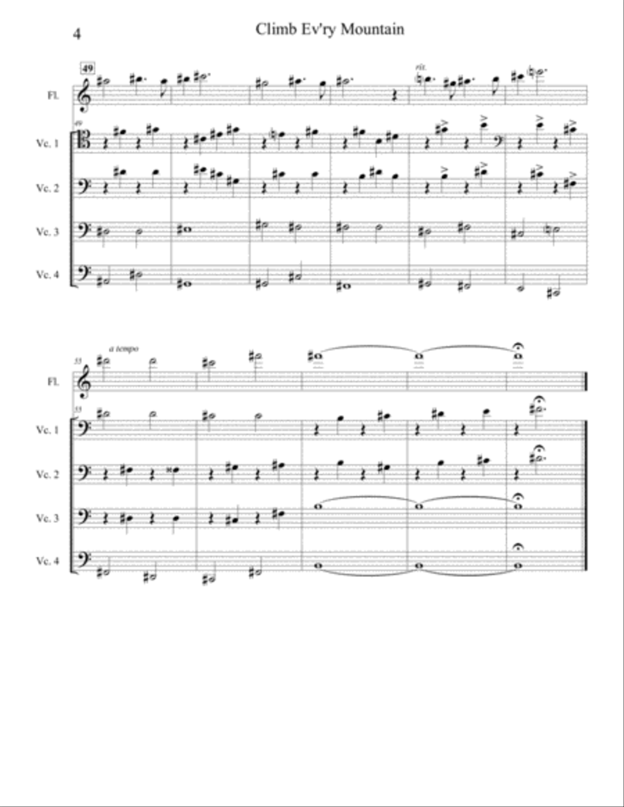 Climb Ev'ry Mountain Small Ensemble scores gallery preview page 4