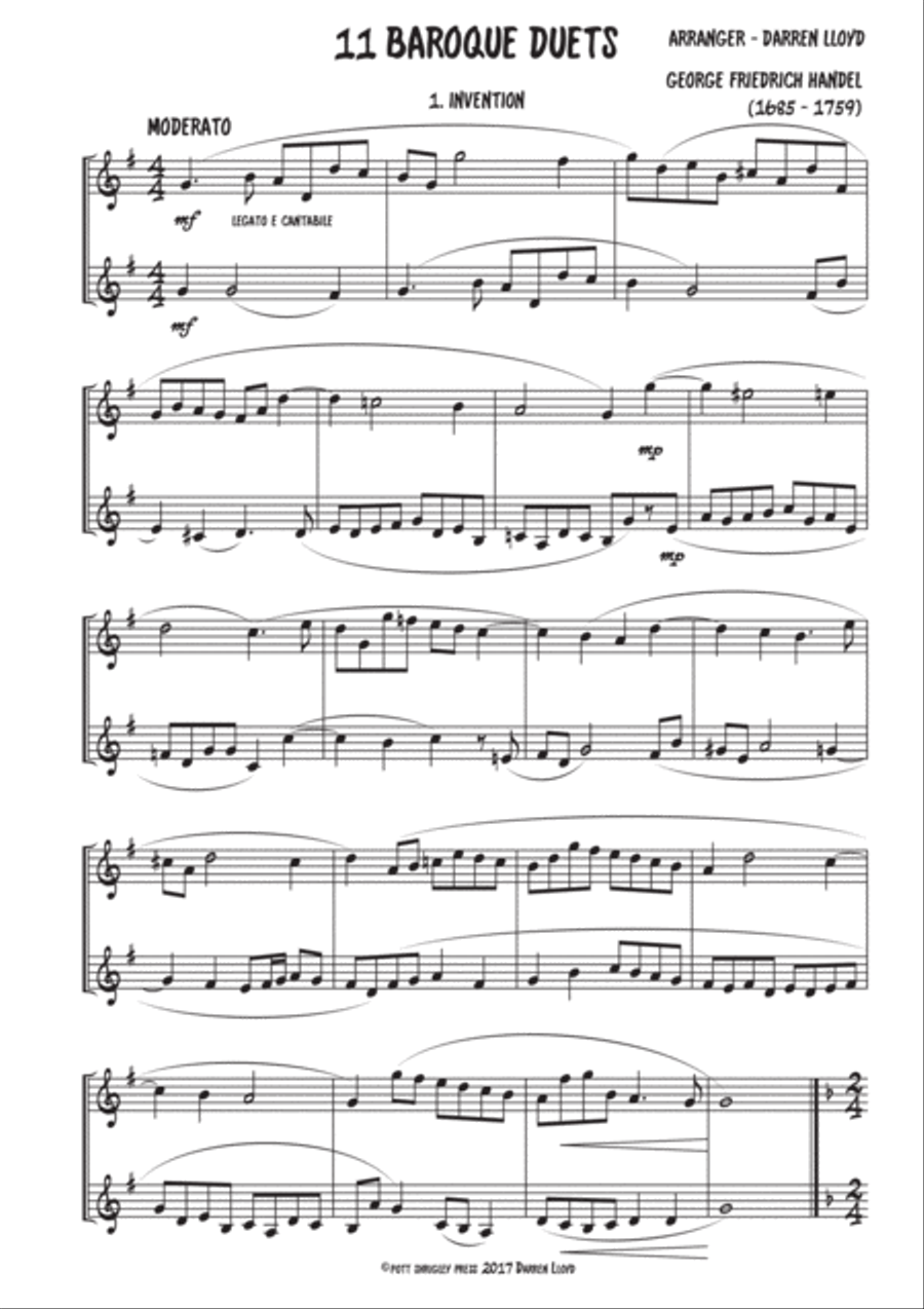 11 Baroque Trumpet duets Trumpet Duet scores gallery preview page 2