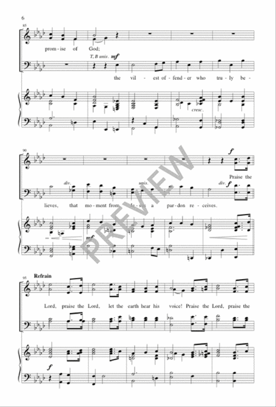 To God Be the Glory 4-Part scores gallery preview page 6