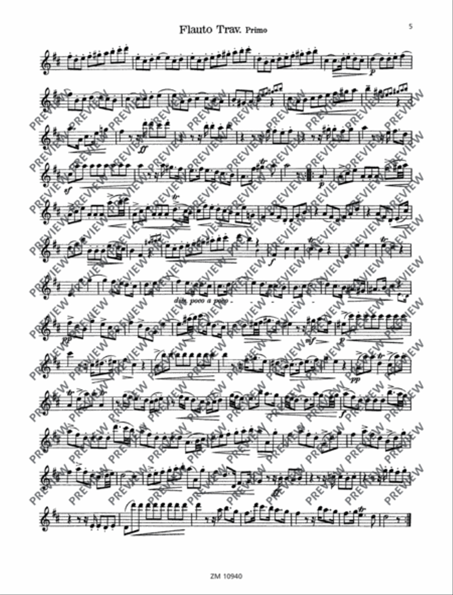 Sonata D major Sonata D major Flute Duet scores gallery preview page 20