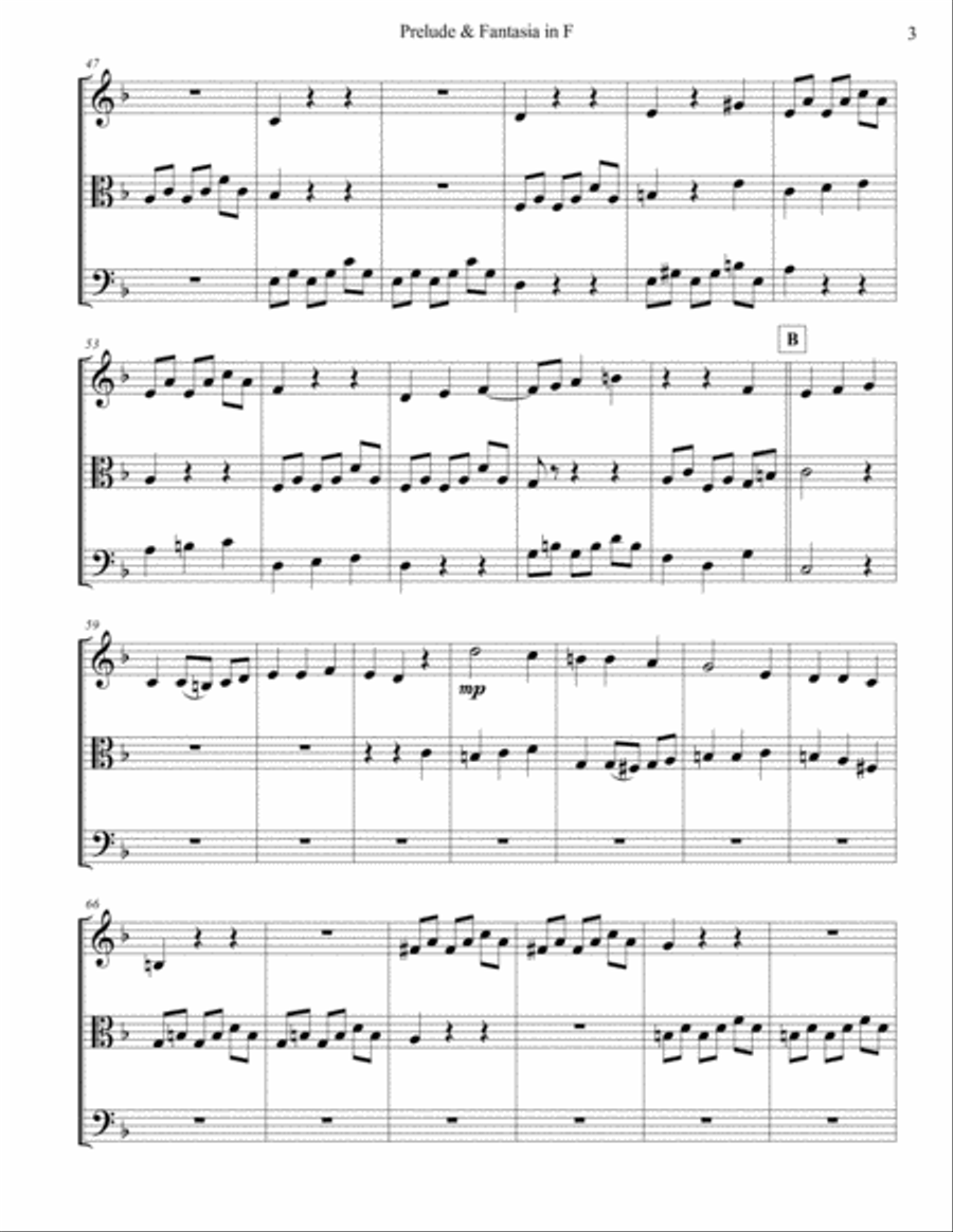 7 Preludes & Fantasias for String Trio String Trio scores gallery preview page 3