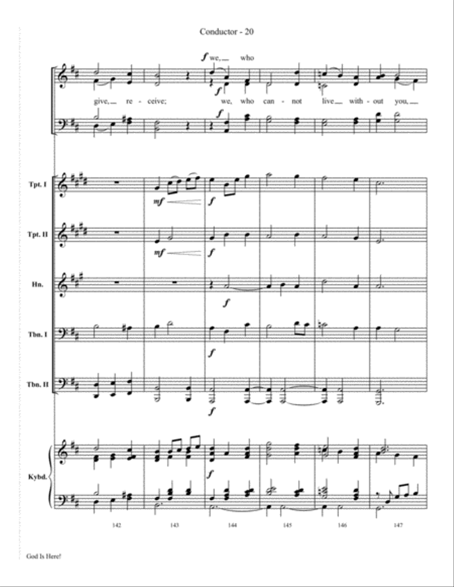 God Is Here 4-Part scores gallery preview page 22