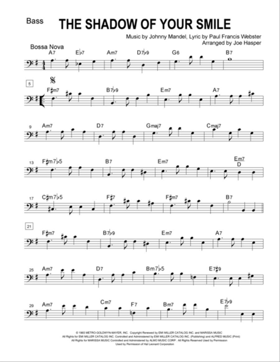 The Shadow Of Your Smile Jazz Ensemble scores gallery preview page 2