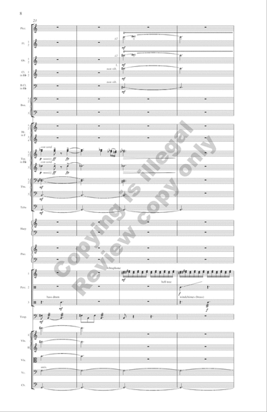 Symphony: Water Music Full Orchestra scores gallery preview page 8
