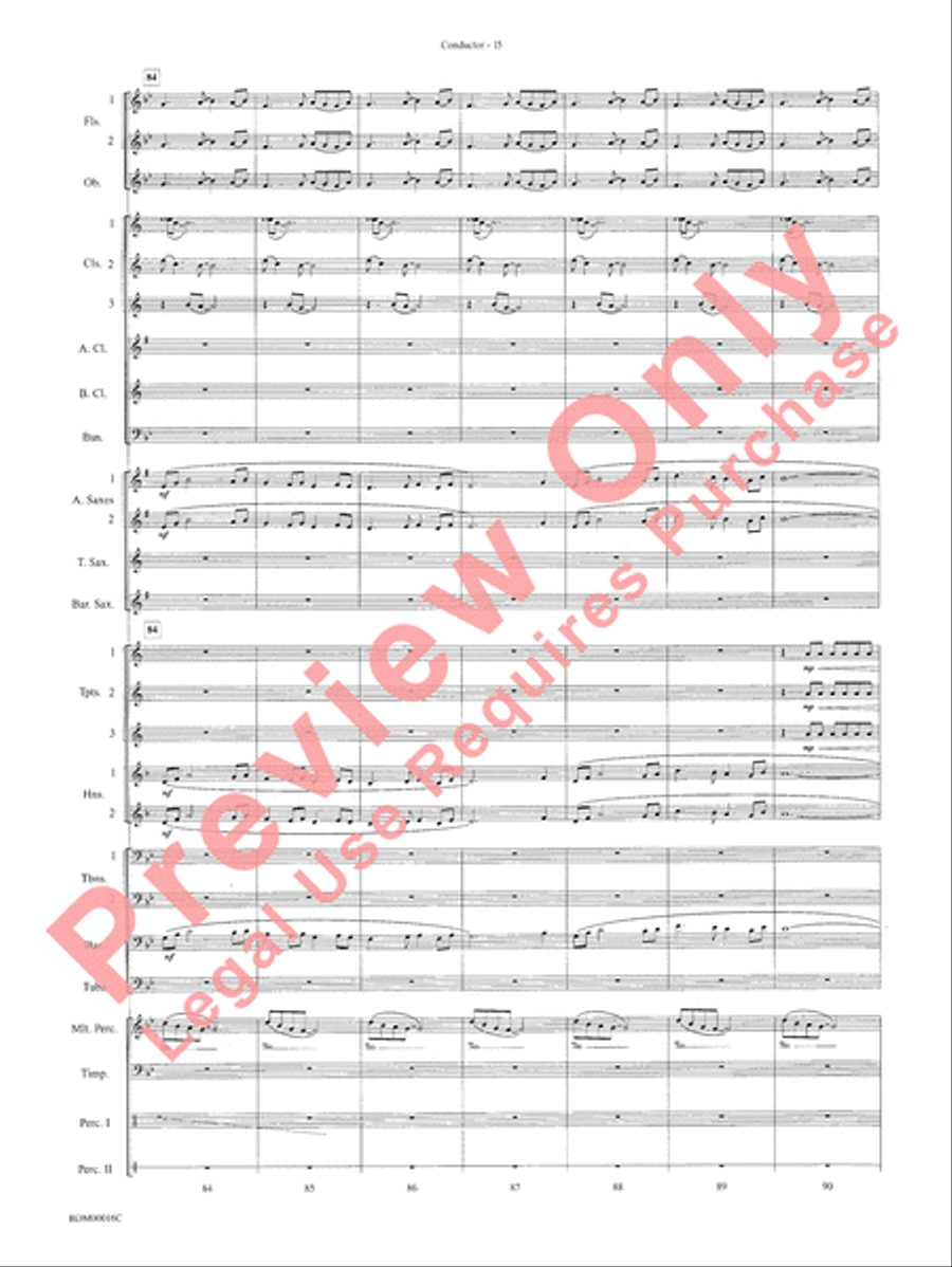 To Challenge the Sky and Heavens Above Concert Band scores gallery preview page 18