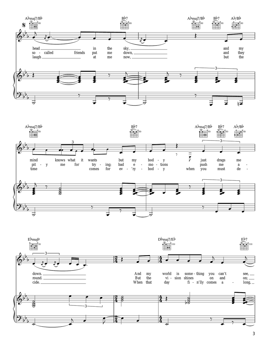 Real Man Real Man Piano, Vocal, Guitar scores gallery preview page 3