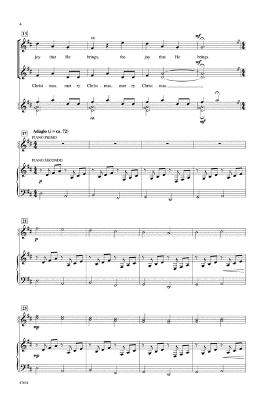 Christmas Canon Christmas Canon Choir scores gallery preview page 2