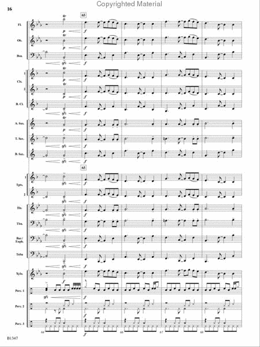 Santa's Fiesta! Concert Band scores gallery preview page 15