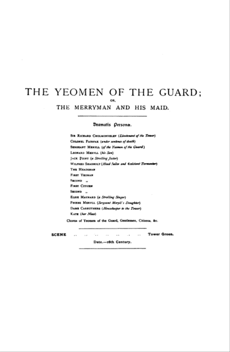 The Yeoman of the Guard Voice scores gallery preview page 4
