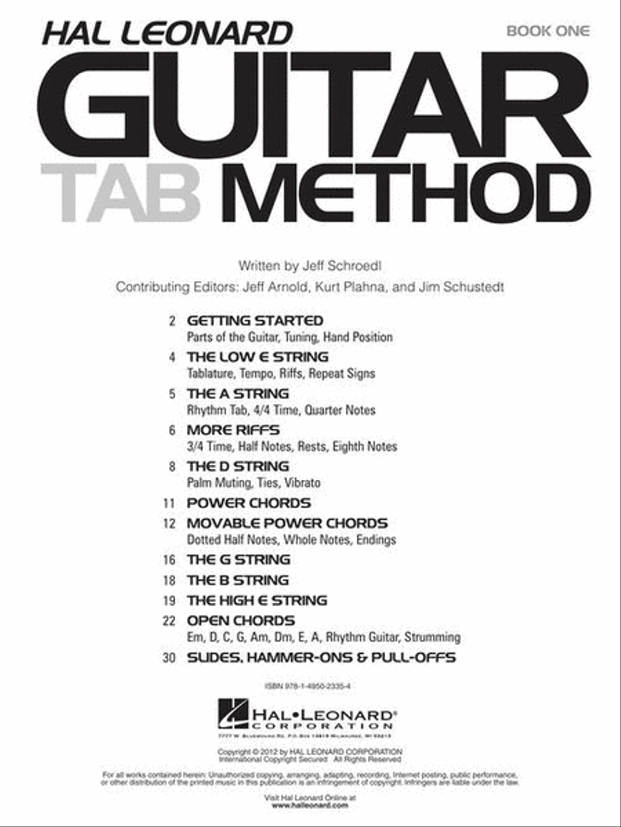 Hal Leonard Guitar Tab Method Guitar Tablature scores gallery preview page 3