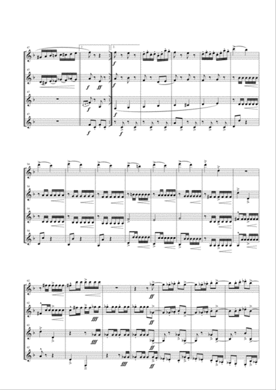 Pomp and Circumstance March No. 1 for Clarinet Quartet Clarinet Quartet scores gallery preview page 3
