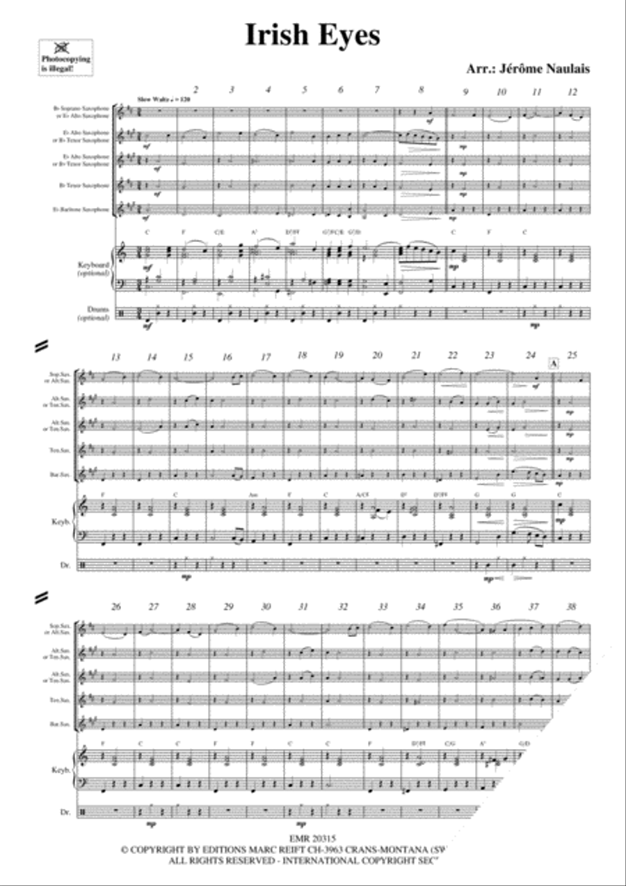 Iris Eyes Iris Eyes Saxophone Quintet scores gallery preview page 3