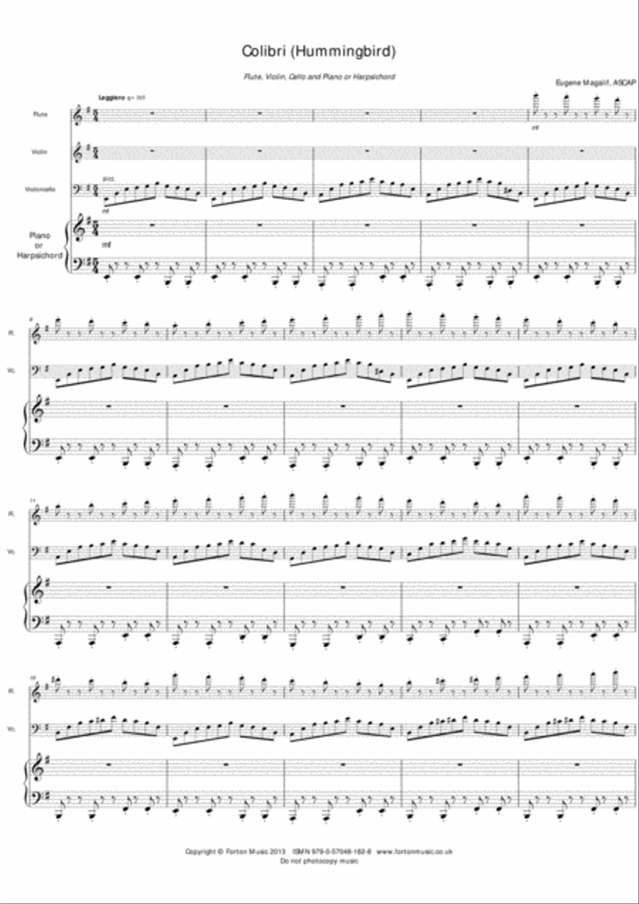 Colibri (Hummingbird) Flute scores gallery preview page 2