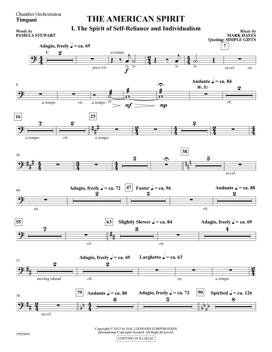 The American Spirit - Timpani Choir scores gallery preview page 1